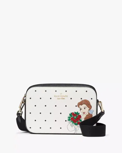 Kate Spade Outlet Disney X  Beauty And The Beast Mini Camera Bag In Beige