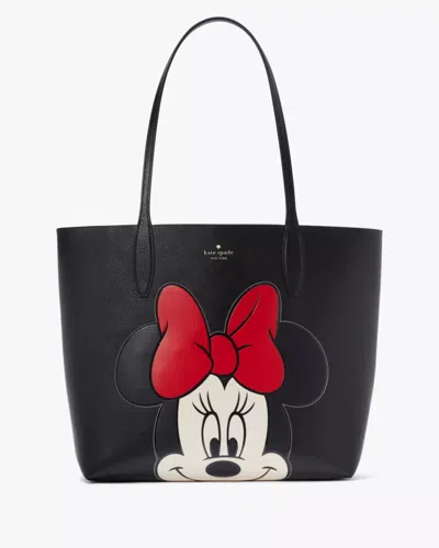 Kate Spade Outlet Disney X  Reversible Minnie Large Tote In Black