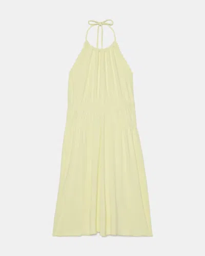 Kate Spade Outlet Drapey Halter Mini Dress In Yellow