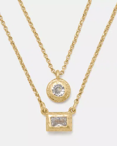 Kate Spade Outlet Elegant Edge Double Necklace Set In Gold
