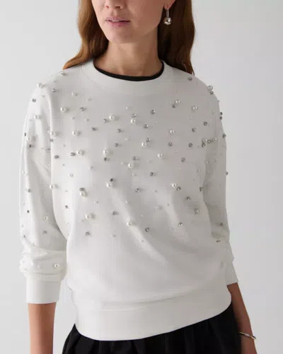 Kate Spade Outlet Embellished Sweatshirt In White