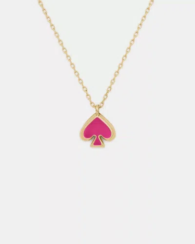Kate Spade Outlet Everyday Spade Enamel Mini Pendant In Pink