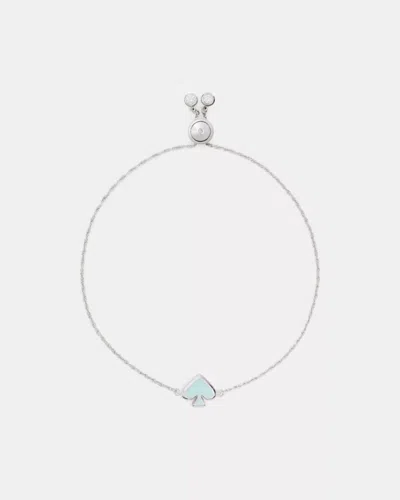 Kate Spade Outlet Everyday Spade Enamel Slider Bracelet In Metallic