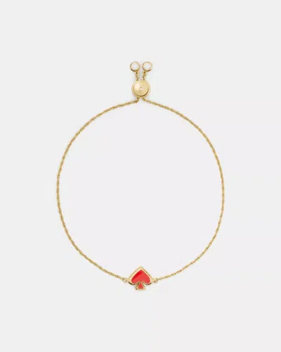 Kate Spade Outlet Everyday Spade Enamel Slider Bracelet In Gold