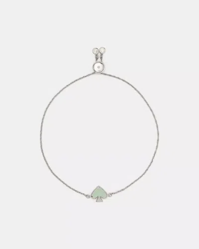 Kate Spade Outlet Everyday Spade Enamel Slider Bracelet In Metallic