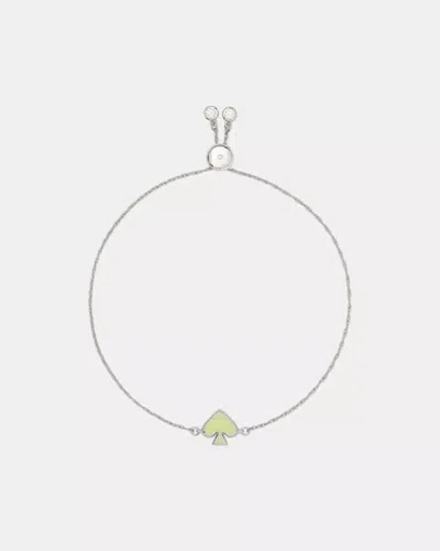 Kate Spade Outlet Everyday Spade Enamel Slider Bracelet In Metallic