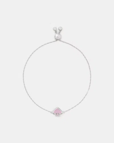 Kate Spade Outlet Everyday Spade Enamel Slider Bracelet In Metallic
