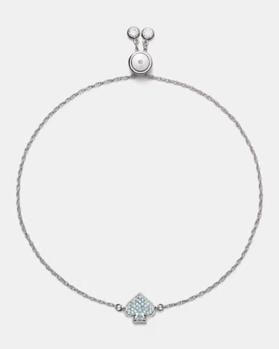 Kate Spade Outlet Everyday Spade Pave Slider Bracelet In Silver