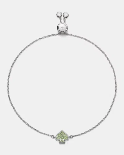 Kate Spade Outlet Everyday Spade Pave Slider Bracelet In Metallic