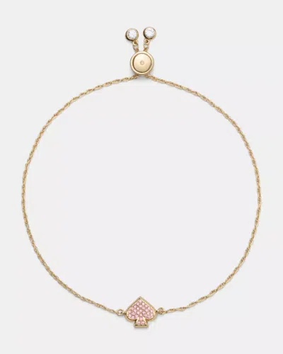 Kate Spade Outlet Everyday Spade Pave Slider Bracelet In Gold