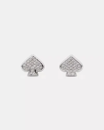 Kate Spade Outlet Everyday Spade Pavé Studs In Metallic