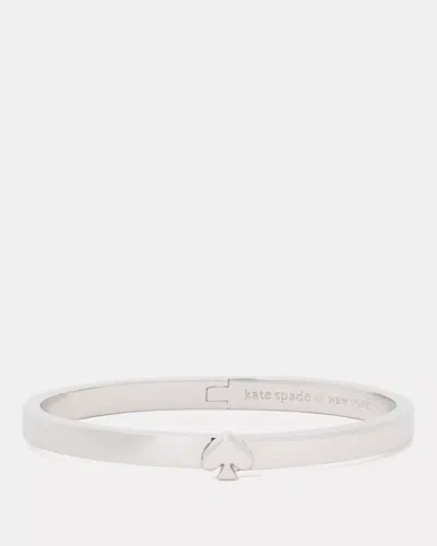 Kate Spade Outlet Everyday Spade Thin Metal Bangle In Silver