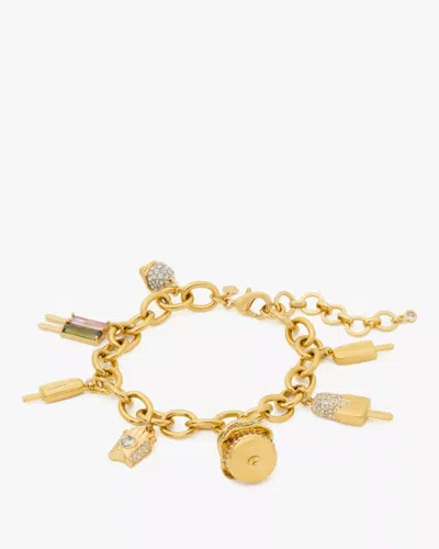 Kate Spade Outlet Fast Food Charm Bracelet/gold