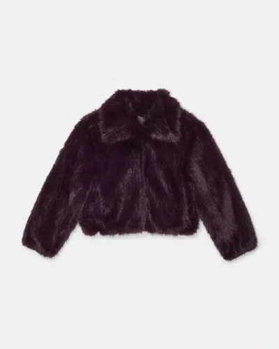 Kate Spade Outlet Faux Fur Jacket In Purple