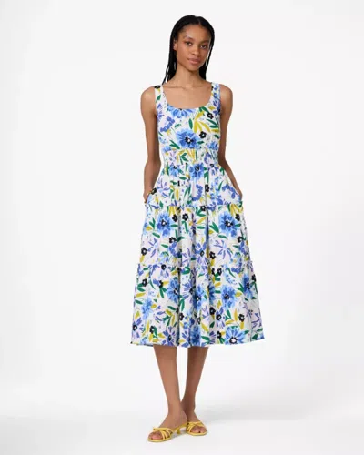 Kate Spade Outlet Festive Floral Tiered Dress - 2 In Blue