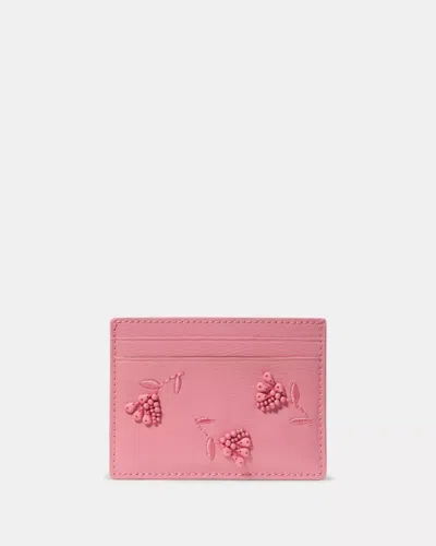 Kate Spade Outlet Floral Small Slim Card Holder In Pink