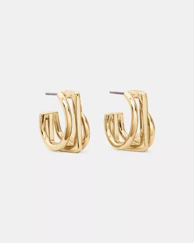 Kate Spade Outlet Geo Pop Stacked Hoops In Gold