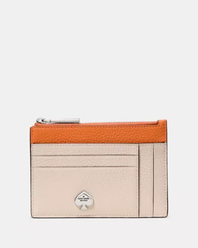 Kate Spade Outlet Kayla Large Slim Card Holder In Beige