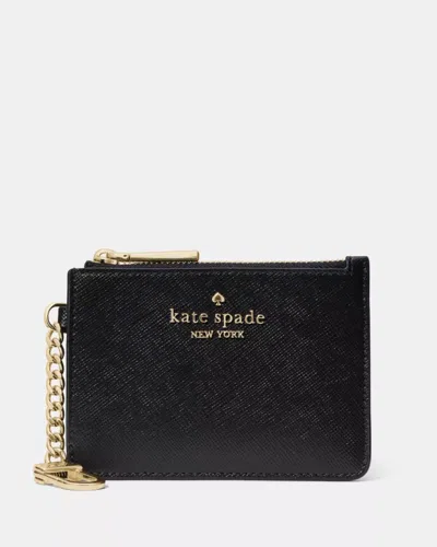 Kate Spade Outlet Key Ring Card Holder In Black