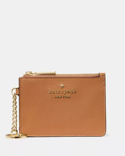 Kate Spade Outlet Key Ring Card Holder In Brown