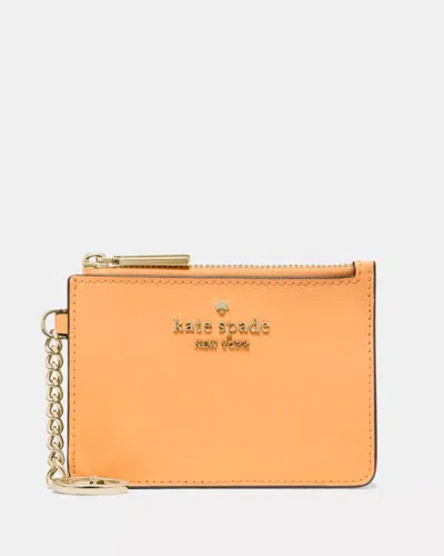 Kate Spade Outlet Key Ring Card Holder In Orange