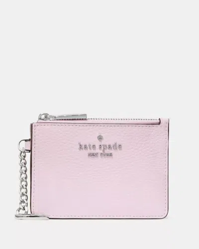 Kate Spade Outlet Key Ring Card Holder In Pink