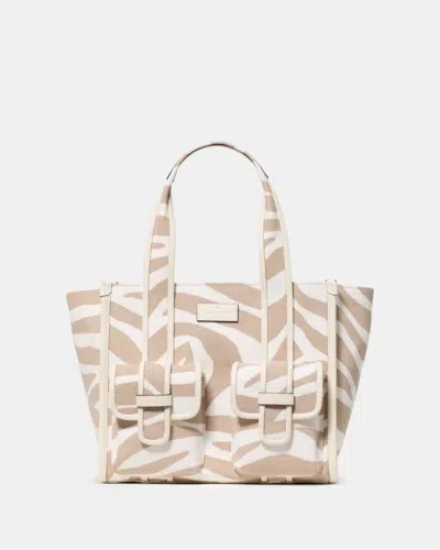 Kate Spade Outlet Kip Zebra Cargo Small Tote Bag In Brown