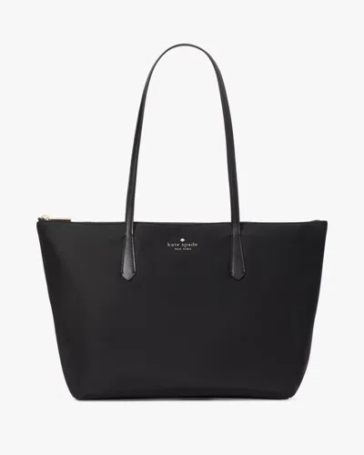 Kate Spade Outlet Kitt Ksnyl Tote Bag In Black