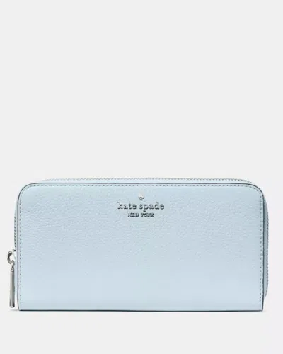 Kate Spade Outlet Large Continental Wallet In Blue/gold/silver