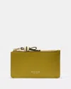 Kate Spade Outlet Loop Zip Card Case In Green