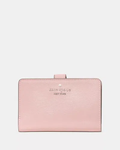 Kate Spade Outlet Madison Medium Bifold Wallet In Pink/gold
