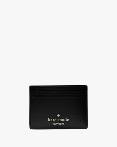 Kate Spade Outlet Madison Small Slim Card Holder In Black