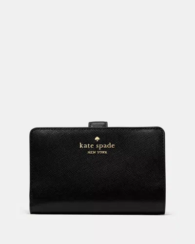 Kate Spade Outlet Medium Bifold Wallet In Black