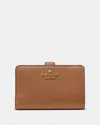 Kate Spade Outlet Medium Bifold Wallet In Brown