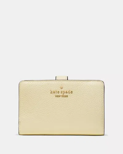 Kate Spade Outlet Medium Bifold Wallet In Yellow