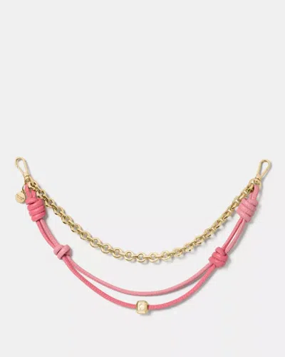 Kate Spade Outlet Mixed Material Swag Chain In Pink
