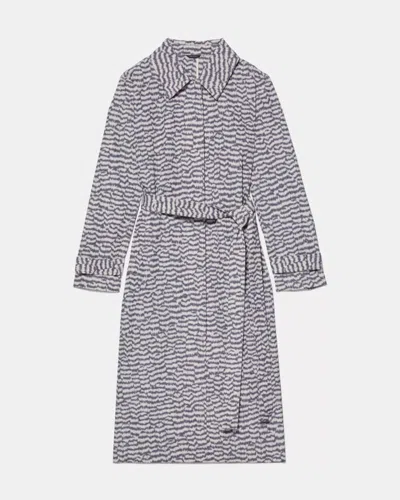 Kate Spade Outlet Modern Feathers Belted Trench Coat In Multi