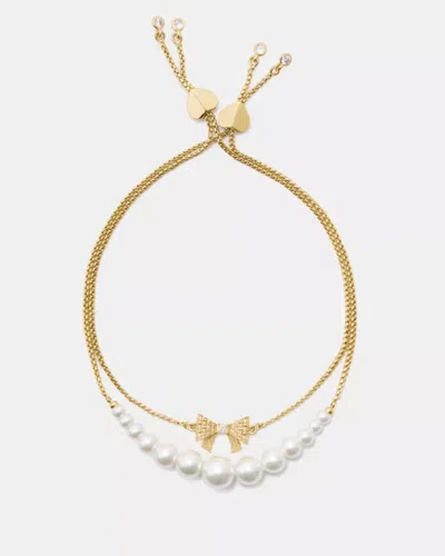 Kate Spade Outlet Modern Pearls Slider Bracelet Set - Boxed In Gold