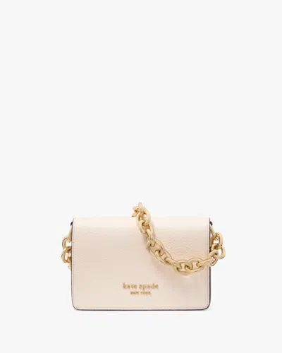 Kate Spade Outlet Natasha Chain Card Case Crossbody In White
