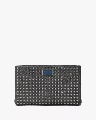 Kate Spade Outlet Nova Crystal Embellished Clutch In Blue