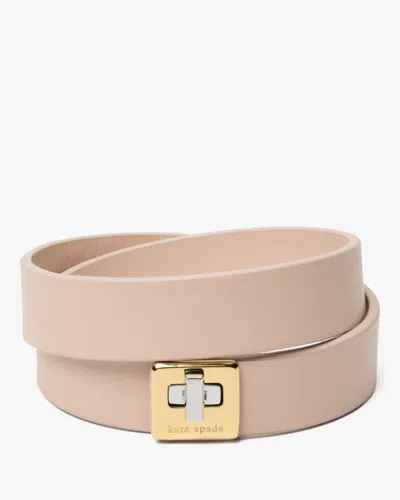 Kate Spade Outlet Phoebe Leather Double Wrap Bracelet In Pink