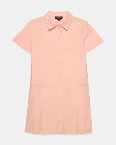 Kate Spade Outlet Pleated Utility Shirtdress In Pink