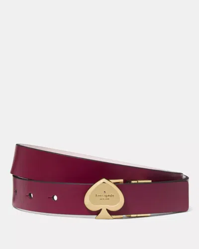 Kate Spade Outlet Reversible Spade Belt In Red