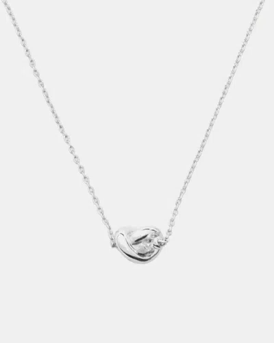 Kate Spade Outlet Sailor's Knot Mini Pendant Necklace In Metallic