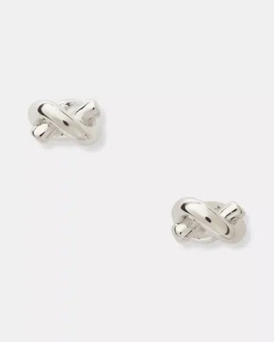 Kate Spade Outlet Sailor's Knot Studs In Metallic