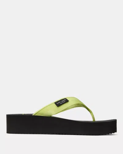 Kate Spade Outlet Sam Icon Platform Flip Flop Sandal In Green