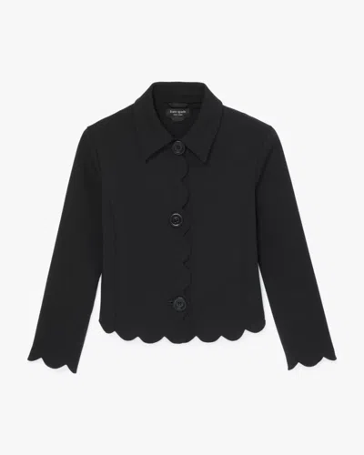 Kate Spade Outlet Scallop Jacket In Black
