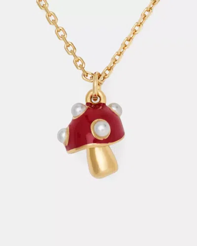 Kate Spade Outlet Secret Garden Mushroom Pendant In Red