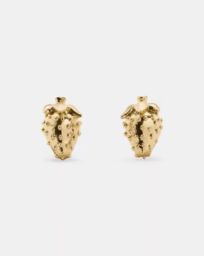 Kate Spade Outlet Secret Garden Strawberry Studs In Gold
