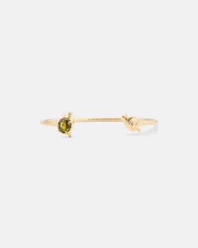 Kate Spade Outlet Secret Garden Turtle Cuff In Green